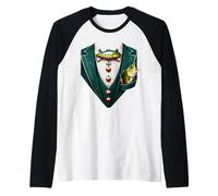 Traje de Pescador gráfico Divertido de Esmoquin de Pesca Camiseta Manga Raglan
