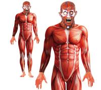 Traje De Piel Segunda De Rayos X Anatomía Lycra Para Adultos Disfraz Elegante