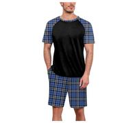 Traje De Pijama A Juego con Estampado Cuadriculado, Conjunto Dos Piezas, Ropa coordinada para Descanso Nocturno y Ocio Tranquilo en casa