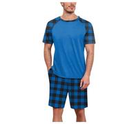 Traje De Pijama A Juego con Estampado Cuadriculado, Conjunto Dos Piezas, Ropa coordinada para Descanso Nocturno y Ocio Tranquilo en casa