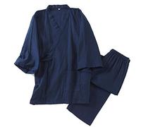 Traje de pijama antiguo de algodón Hanfu de kimono japonés para hombre, ropa zen de talla grande, ropa taoísta (talla XL, M)