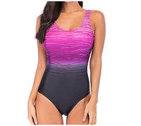 Traje de piscina para mujer de tamaño grande, traje brasileño entero Push Up Trajes de natación monokini contenitivos Curvy Swimsuit Mar acolchado Control de la barriga, Beachwear Sexy Surf Oferta,