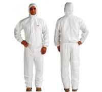 3M 4500 Ropa de Protección Tipo CE, I Cat, Polipropileno 45g / m2, Blanco, Talla XL