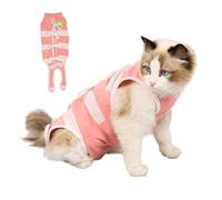 Traje de recuperación de cirugía para gatos, camiseta antilamidas, evita que se desprenda, ropa de mascotas, collar isabelino y cono alternativo para enfermedades de la piel de heridas abdominales y