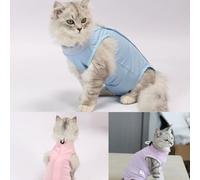 Traje de recuperación de gato de 3 piezas para esterilización de heridas abdominales femeninas, mameluco de gato para gatos después de la cirugía, traje de recuperación de cirugía, transpirable,