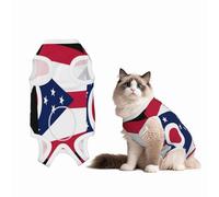 Traje de recuperación de la bandera del estado de Ohio para perros y gatos después de la cirugía, camisa de recuperación de mascotas, mamelucos para perros, traje de recuperación de cirugía para