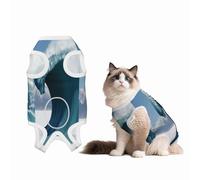 Traje de recuperación de monstruos gigantes en las olas para perros y gatos después de la cirugía, camisa de recuperación de mascotas, mamelucos para perros, traje de recuperación de cirugía para