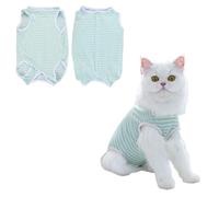 Traje de Recuperación para Gatos Después de Cirugía, Ropa Postoperatoria para Gatos, Alternativa al Collar Isabelino, Bodysuit Anti-Lamido para Gatos, Ropa Quirúrgica para Protección (Verde, Medium)