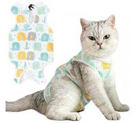 Traje de recuperación para gatos después de la cirugía, mameluco transpirable para esterilización de heridas abdominales, pijama de recuperación quirúrgica para gatitos, alternativa al cono de la