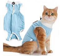 Traje de recuperación para gatos después de la cirugía, mameluco transpirable para esterilización de heridas abdominales, pijama de recuperación quirúrgica para gatitos, alternativa al cono de la