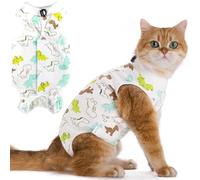 Traje de recuperación para gatos después de la cirugía, mameluco transpirable para esterilización de heridas abdominales, pijama de recuperación quirúrgica para gatitos, alternativa al cono de la