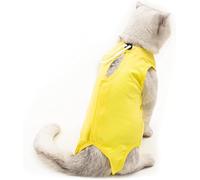Traje de recuperación para gatos para heridas abdominales o enfermedades de la piel, después de la cirugía, antilamidas, transpirable, gran alternativa de collar electrónico para gatos (S)
