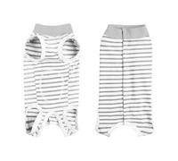 Traje de recuperación para perros con poste para orina para perros y gatos pequeños y medianos, esterilización y castración, alternativa protectora al collar E, cómodo cuerpo de mascota JFb775 (blanco