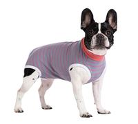 Traje de recuperación postoperatorio de algodón for Mascotas, Mono Cerrado antilamido for Perros pequeños, medianos y Gatos.(H,S)