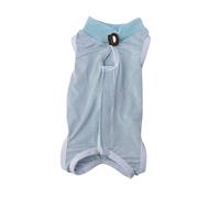 Traje de recuperación quirúrgica para gatos, macho, hembra, perro, lamiendo abdominales o piel para mascotas, traje de pijama de recuperación quirúrgica de tela suave para gatos Mbg882 (azul, L)