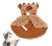 Traje De Reno Para Perros,Capa De Gato De Felpa,Caliente Ropa De Perro De Navidad - Para Pequeño, Recursos Razas Vacaciones Accesorios Foto Uso Diario Traje De Invierno Para Cachorro y Gatito