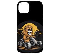 Traje de rey de la velocidad para fanáticos de Go Kart y Lion Statement Carcasa para iPhone 15 Plus