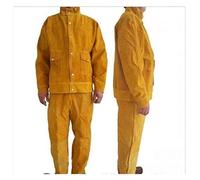Traje de ropa protector de soldadura de cuero Traje de ropa for la protección del soldador Trajes de soldadura de aislamiento de calor de cuero