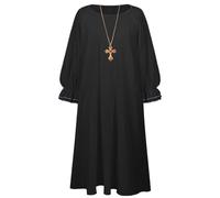 Traje de sacerdote | Capa de sacerdote de Halloween | Ropa religiosa gótica para adultos mujeres medievales ritual bautismo iglesia boda cosplay