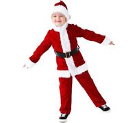 Traje de Santa Claus para vestido de Navidad, traje de Papá Noel, traje de cosplay, vestir - Juego de trajes de Santa Claus para juegos de rol cómodo y reutilizable