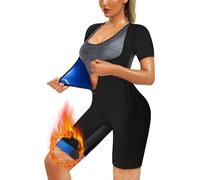 Traje de sauna para mujer, chaleco de cuerpo completo, pantalones calientes, ropa moldeadora, axilas y entrepierna de malla