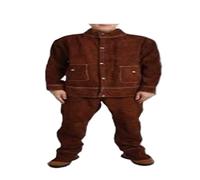 Traje de soldadura eléctrica Ropa trabajo protectora especial Trajes seguridad cuero anti -escalado Uniforme(E,XL)
