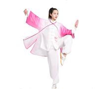 Traje De Tai Chi para Mujer, Ropa De Artes Marciales, Kungfú Chino, Velo Tencel, Traje Hanfu para Meditación Wing Chun Zen(B,XL)