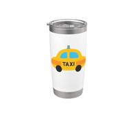 Traje De Taxi Amarillo Taxi Vaso térmico de acero inoxidable de doble pared