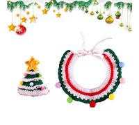 Traje de traje de Navidad para mascotas | Diseño de sombrero de gato para gatos y pequeños perros | Soft Hand-Woven Costume for Rabbs, Schnauzers, and Bichon Frise