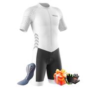 Traje de Triatlón de Manga Corta para Hombre,Traje De Ciclismo Hombres de Traje Tri,Traje de Ciclismo de Secado rápido MTB Mono Racing,Ciclismo (Typ-11,XL)