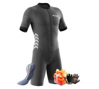 Traje de Triatlón de Manga Corta para Hombre,Traje De Ciclismo Hombres de Traje Tri,Traje de Ciclismo de Secado rápido MTB Mono Racing,Ciclismo (Typ-12,XL)