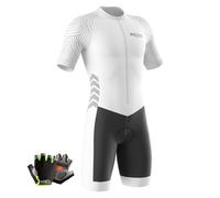 Traje de Triatlón de Manga Corta para Hombre, Traje de Ciclismo Hombres de Traje Tri,Traje de Ciclismo de Secado rápido MTB Mono Racing,Ciclismo, Carrera, natación. (Typ-11,M)