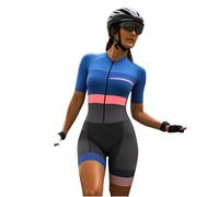 Traje de triatlón de una pieza para mujer, traje de ciclismo de manga larga, overol de ciclismo para mujer, talla XS a 3XL, 2, S