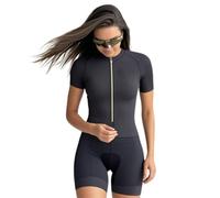 Traje de triatlón de una pieza para mujer, traje de ciclismo profesional de manga corta, ajustado, talla XS a 3XL, 1, S