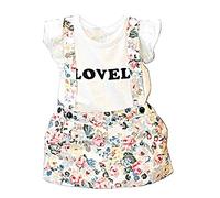 Traje de Verano para niña - Mono - Vestido - 4/5 años - Floral - 110 cm - Idea de Regalo de cumpleaños