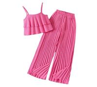 Traje de Verano para niñas casa Dos Piezas diseño Rayas onduladas Ropa Camiseta y Pantalones Cortos Conjuntos 1 Top Pantalón Dulce a la Moda bebé niña