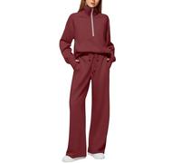 Traje deportivo para mujer con pantalones anchos, traje de ocio para mujer, algodón, 2 piezas, juego de dos piezas, elegante, traje de casa de manga larga, conjunto deportivo de tallas grandes