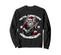Traje Divertido de Nikolaus Navidad Feo Papá Noel Heavy Metal Rock Sudadera