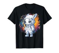 Traje espacial con casco de conejo astronauta para niñas Camiseta