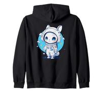 Traje espacial con casco de conejo astronauta para niñas Sudadera con Capucha