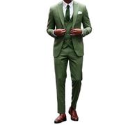 Traje formal de 3 piezas para hombre de negocios, traje para boda, padrinos de boda, fiesta de graduación, conjunto de blazer, Verde Salvia, 40