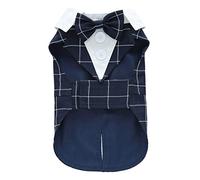 Traje Formal de Perro Mascota Vestido de Fiesta de Boda de Esmoquin Traje de Perro Cachorro de Vestir Estilo de Caballeros Camisa de Boda para Perro con Disfraz de Pajarita LFXZ17LanGe M