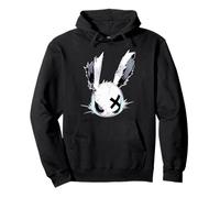 Traje gótico con Cabeza de Conejo Muerto, Guapo, Estilo e-Girl, Estilo Grunge Sudadera con Capucha