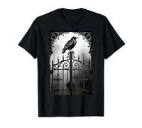 Traje gótico del día gótico del Cuervo de Cuervo y Espina del corazón Oscuro Camiseta gráfica económica