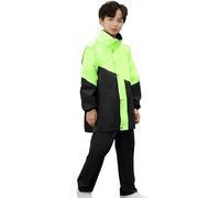 Traje Impermeable para Niño o Niñas, Chubasquero con Capucha y Pantalones Set de Charco con Cremallera c34