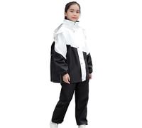 Traje Impermeable para Niño o Niñas, Chubasquero con Capucha y Pantalones Set de Charco con Cremallera c34