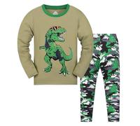 Traje La Lluvia Conjunto de Pijamas de Manga Larga con Estampado de Dibujos Animados para bebés y niñas Trajes De Luces Show (Army Green, 7-8 Years)