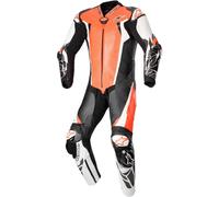 Traje Moto ALPINESTARS en la Piel Racing Absoluta V2 - 1 Pieza - Rojo Fluo/