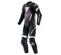 Traje moto Cuero Hombre Dainese LAGUNA SECA 6 Perforado Black/White/Anthracite