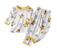 Traje Mujer Rojo Pegado Pijamas de Verano para niños y niñas, Ropa de Dormir de Manga Larga, Conjunto de Pijamas Lindos para bebés Traje De Baño Parejas (YE1, 3-4 Years)